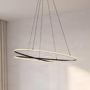 Lucande Lampada LED a sospensione Gavril, 100 cm, nera, dimmerabile Gavril Lucande,, Nero, Soggiorno / Sala da pranzo, Metallo, Moderno