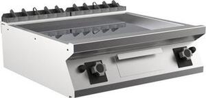 Piastra per barbecue a gas Mareno M1-900 con superficie cromata liscia, 80 cm