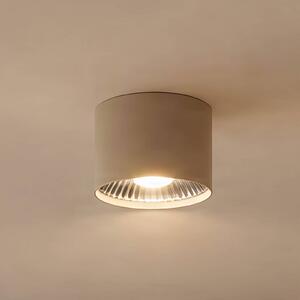 Faretto da soffitto Chloe color crema, metallo, altezza 9 cm, orientabile, GU10 Argon, dimmerabile, Crema / Ambra, Soggiorno / Sala da pranzo, Metallo, Moderno, Faretto alogeno