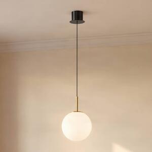 Lampada a sospensione in vetro Joran Lucande, Bianco / Opale, Soggiorno / Sala da pranzo, Vetro, Moderno, Lampada a sospensione