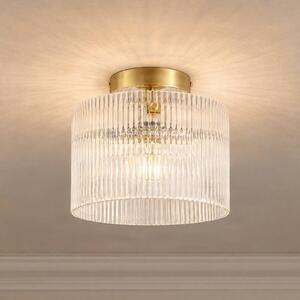 Plafoniera soffitto Meritt Lucande, dimmerabile, Chiaro / Trasparente, Soggiorno / Sala da pranzo, Vetro, Moderno, Plafoniera