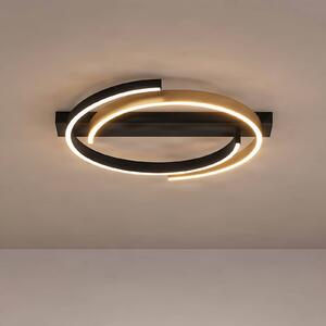 Plafoniera a LED Natsuma Lucande, Nero, Soggiorno / Sala da pranzo, Plastica, Moderno, Plafoniera LED