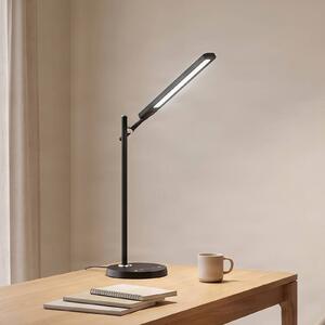 Lampada da scrivania Valtorin Lindby, dimmerabile, Nero, Studio / Ufficio, Plastica, Moderno, Lampada da tavolo LED