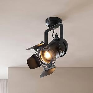 Plafoniera soffitto Tilen Lindby, dimmerabile, Nero, Soggiorno / Sala da pranzo, Metallo, Plafoniera