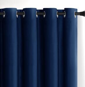 Tenda parzialmente oscurante blu scuro in velluto 140x270 cm Eyelets – Restilo