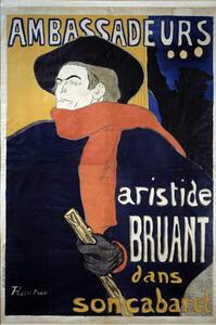 Riproduzione Poster for Aristide Bruant, Toulouse-Lautrec, Henri de