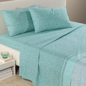 Completo Lenzuola MATRIMONIALE Botanical GREEN Cotone Caleffi