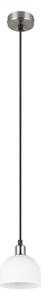 Lampadario bianco/argentato con paralume in vetro ø 12 cm Molly – Reality