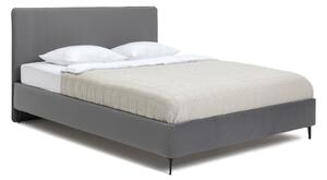 Letto matrimoniale imbottito grigio con rete inclusa 160x200 cm Noira Slim – Bonami Selection