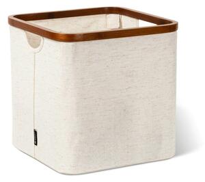 Scatola color crema in tessuto 30x30x30 cm Bamboo/Linen Cube – Bigso