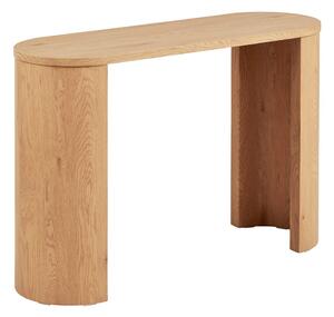 Tavolo consolle di colore naturale con effetto rovere 38x114 cm Bibione – House Nordic