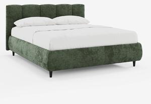 ARKAM letto imbottito con vano contenitore e testiera a lavorazione ve