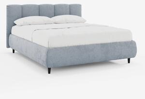 ARKAM letto imbottito con vano contenitore e testiera a lavorazione ve