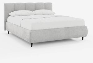 ARKAM letto imbottito con vano contenitore e testiera a lavorazione ve