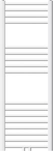 LuxeBath radiatore da bagno 400 x 1200 mm - bianco - curvo con attacco centrale - radiatore di design scaldasalviette asciugacapelli, senza elemento riscaldante