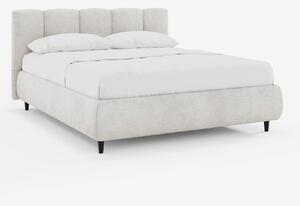 ARKAM letto imbottito con vano contenitore e testiera a lavorazione ve