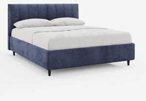 ONYX letto imbottito con vano contenitore e testiera verticale in tess
