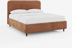KAELOS letto minimal imbottito - vano contenitore, piedi alti e testie