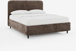 KAELOS letto minimal imbottito - vano contenitore, piedi alti e testie