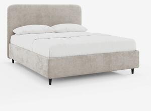 KAELOS letto minimal imbottito - vano contenitore, piedi alti e testie