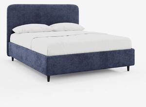 KAELOS letto minimal imbottito - vano contenitore, piedi alti e testie