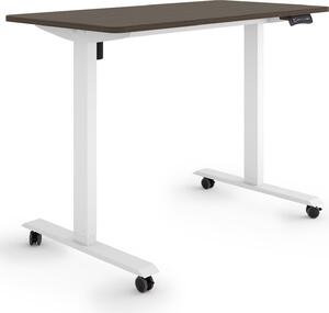 ESMART Germany ETX-121WE 120 x 60 cm Decorazione ebano Scrivania ergonomica in piedi/seduta su rotelle Regolabile elettricamente in altezza in modo continuo 78,5 - 128,5 cm 3x memoria Promemoria attività Avvio/arresto graduale