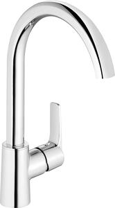 Asdec life ® Rubinetto da cucina Heinrichschulte Alpha 300, cromo, azionamento laterale a bassa pressione