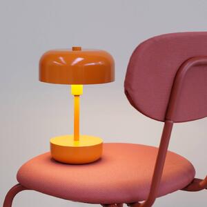 Dyberg Larsen Haipot LED da tavolo accu arancio