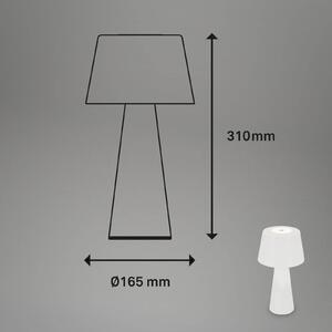 Briloner Lampada LED tavolo Kihi accu ricaricabile, bianco