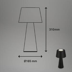 Briloner Lampada LED da tavolo Kihi accu ricaricabile, nero
