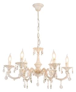 Brilagi - Lampadario a catena CLASSIC 6xE14/10W/230V crema/patina