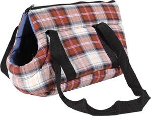 Borsa per cani Borsa per il trasporto Borsa piccola a scacchi rossi 37x20x21cm