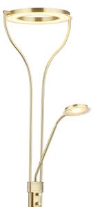 Globo 59038MD - Lampada da terra LED dimmerabile EBRO 20W/230V + 4W 3000K ottone
