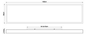 Globo 416080AD5-CCT - Plafoniera LED dimmerabile DORO 36W/230V 30x120 cm + telecomando