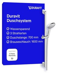 Set doccia Duravit Universal, soffione con 3 tipi di getto (pioggia, getto intenso, getto delicato)
