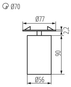 Kanlux 29310 - Faretto incasso CHIRO 1xGU10/35W/230V bianco