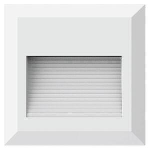 Lampada a LED per gradini, applique da esterno, plastica bianca, altezza 12,4 cm