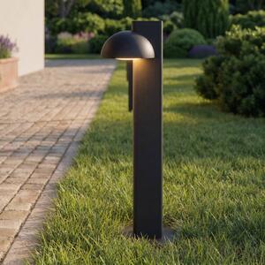 Lampione a LED Lucande Velira, nero, 77 cm, 1 lampada, IP44 Velira, Nero, Metallo, Moderno