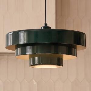 Lampada a sospensione Tivra Lindby, dimmerabile, Verde, Soggiorno / Sala da pranzo, Metallo, Vintage, Lampada a sospensione