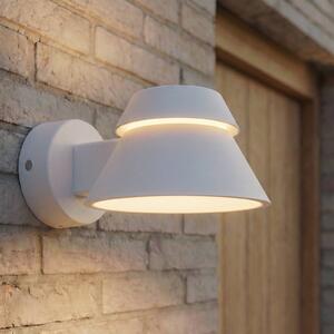 Applique da esterni a LED Moena Lucande, Alluminio / Grigio / Zincato, Alluminio, Moderno, Applique LED da esterni
