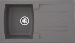 Lavello Cucina Lavello da incasso Lavello Granit Mineralite 86 x 50 Grigio Respekta Boston