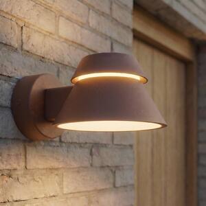 Applique da esterni a LED Moena Lucande, Marrone / Ruggine, Alluminio, Moderno, Applique LED da esterni