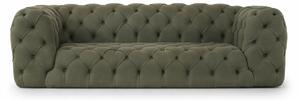 Divano Nemo Chesterfield 235 cm Pelle Premium Nabuk Petrolio - Design Iconico