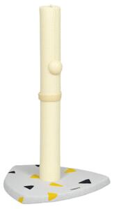 PawHut, tiragraffi per gatti, altezza 62 cm, con pallina da gioco, colore grigio chiaro e beige