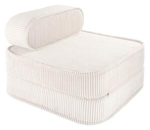 Poltrona per bambini color crema con rivestimento in velluto a coste Flip – Wigiwama
