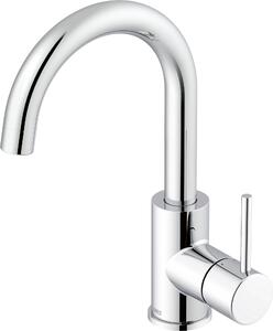 Lenz NIEDERDRUCK: Miscelatore per lavabo modello BOW², in cromo, con rotazione a 360°