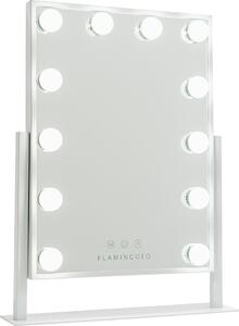 Flamingueo Specchio con illuminazione 12 LED 3 modalità Specchio cosmetico con illuminazione