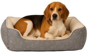 Letto per cani Flamingo Lilly rettangolare grigio, dimensioni: 60 x 50 x 14 cm
