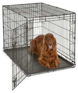 Trasportino pieghevole in metallo per cani, con una porta, dimensioni 106 cm, maggiore sicurezza, disponibile in
