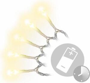 Catena LED natalizia 5 m, 50 diodi, bianco caldo